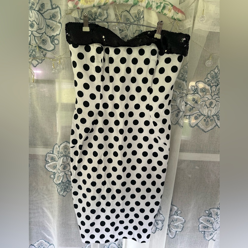 Vintage polka dot mini dress